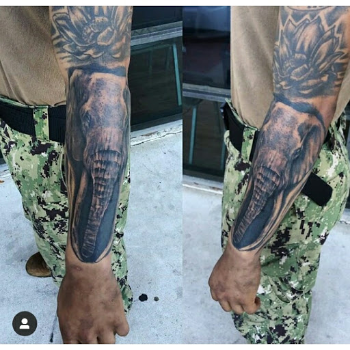 Explore push tattoo ideas, creative tattoo ideas in Atlantic Beach, available at The Ink Chamber Tattoo Parlor