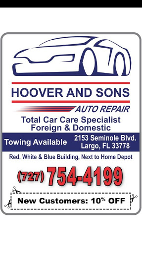 Auto Repair Shop «Hoover and Sons Auto Repair», reviews and photos, 2153 Seminole Blvd, Largo, FL 33778, USA