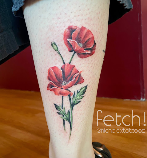 Explore feminine chest tattoo ideas, creative tattoo ideas in Redding, available at Fetch Body Piercing