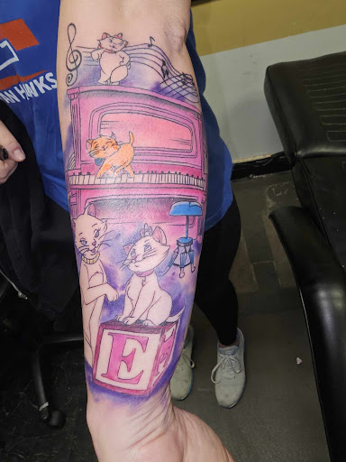 Explore fishing tattoo ideas for men, creative tattoo ideas in Savannah, available at Tatlyfe Studios