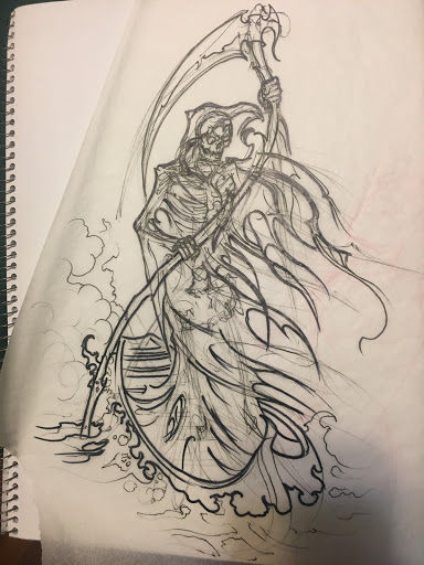 Explore tattoo pattern tom and jerry hood tattoos ideas, creative tattoo ideas in Milford, available at Golden Hammer Tattoo Studios