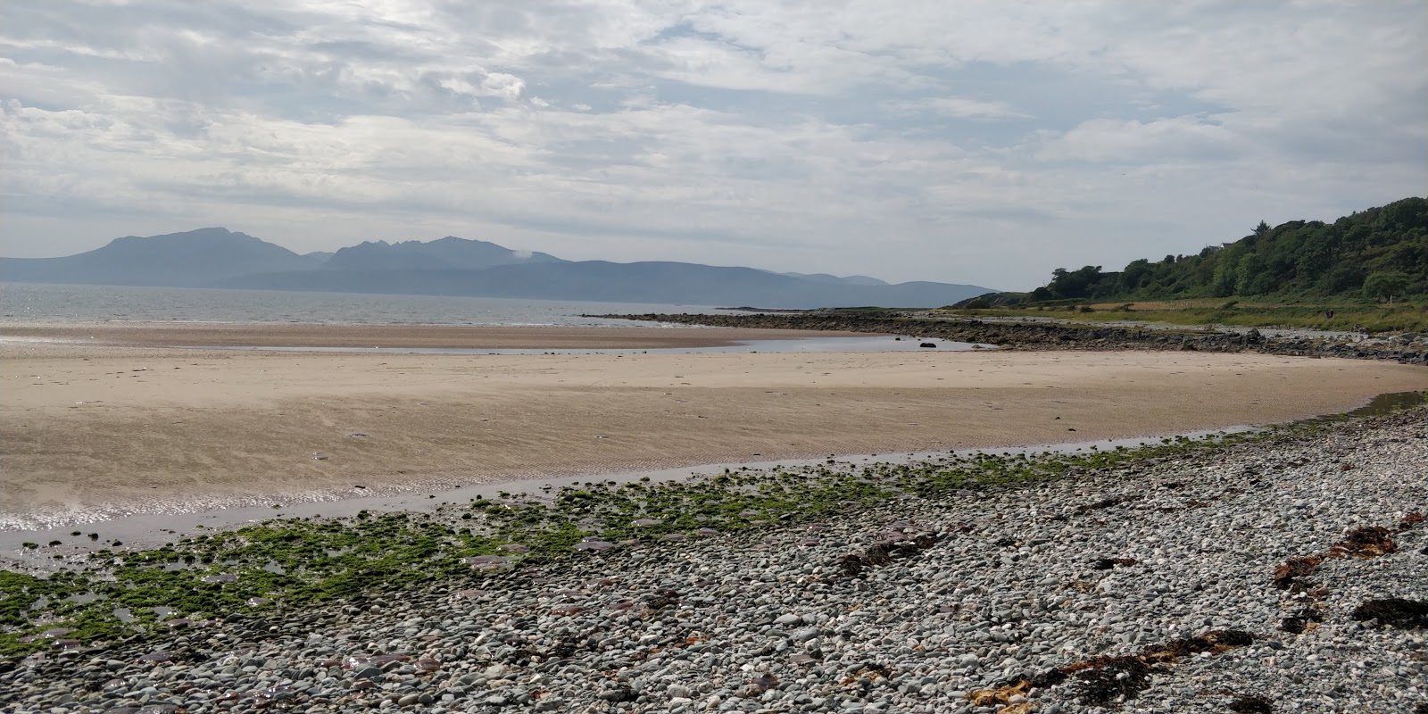 Foto von Scalpsie Bay Beach, Isle of Bute und die siedlung