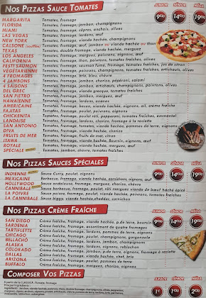 menu du restaurants Hollywood Pizza Time à Chaumont