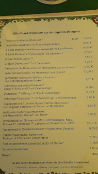 Menu / carte de Roiderer Biergarten à Straßlach-Dingharting