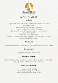 Menu / carte de Da Andrea Restaurant & Events à Scaldasole