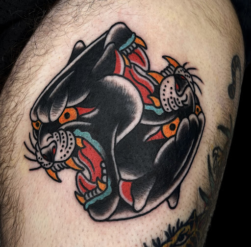 Find good leg tattoo ideas for your next unique tattoo in Johnson City at Gold Cross Tattoo Co.