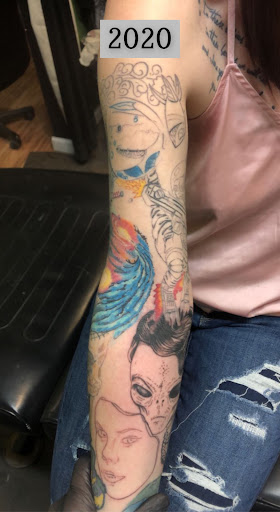 Explore sunflower and roses tattoo ideas, creative tattoo ideas in Sunbury, available at Spot of Ink