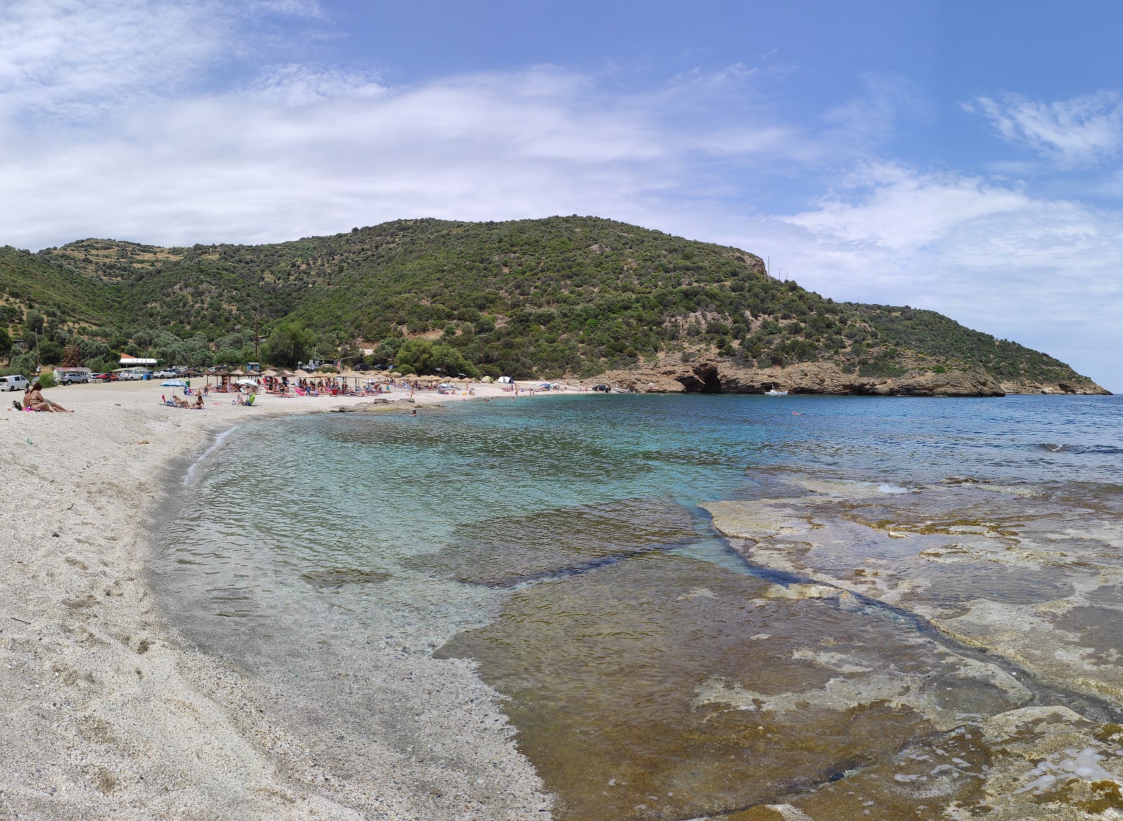 Fotografie cu Limnionas beach cu nivelul de curățenie înalt