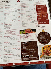 Menu / carte de Restaurant Ontario Salmon à Grenoble