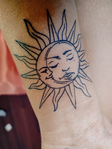 Explore black cover up tattoo ideas, creative tattoo ideas in Hawthorne, available at Sinless Tattoo