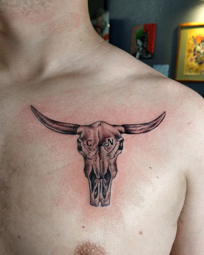 Explore haunted mansion tattoo ideas, creative tattoo ideas in Orangevale, available at Black Rose Tattoo & Body Piercing