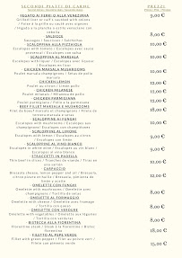 Menu du Geovanni Di Valentino à Rome