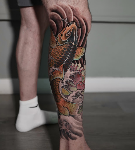 Explore calf tattoo ideas for women, creative tattoo ideas in Alhambra, available at Cypher tattoo