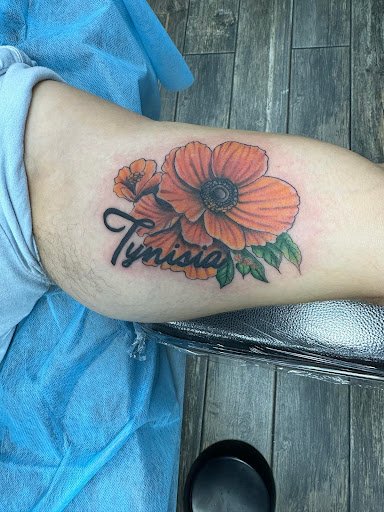 Explore saw tattoo ideas, creative tattoo ideas in El Paso, available at American Tattoo Society of Ft Bliss