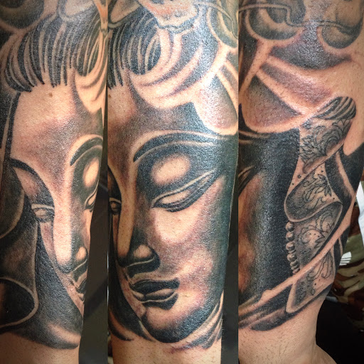 Explore left arm sleeve tattoo ideas, creative tattoo ideas in Miami, available at Empire Ink Tattoo
