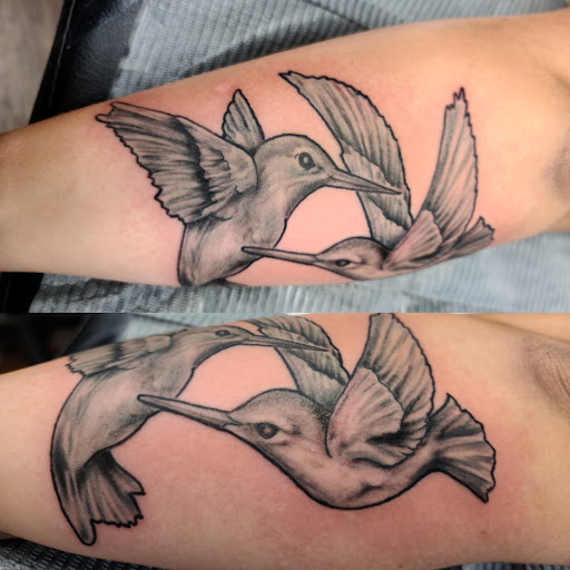 Explore love you to the moon and back tattoo ideas, creative tattoo ideas in Clive, available at Wild Rose Tattoo & Piercing