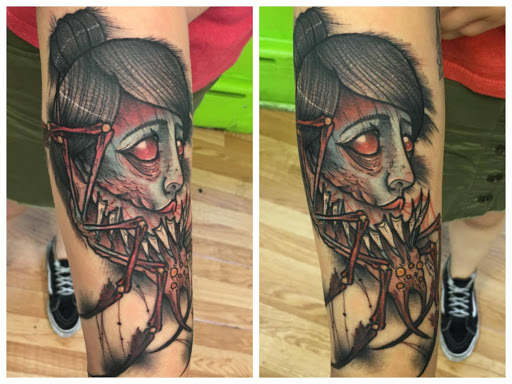 Explore zombie tattoo ideas, creative tattoo ideas in Chicago, available at Mind Crusher Tattoo