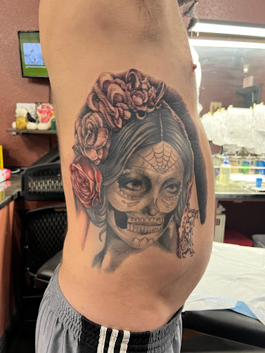 Explore anime leg tattoo ideas, creative tattoo ideas in Saint Petersburg, available at Foolish Pride Tattoo Co.