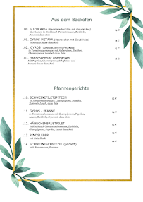 Griechisches Restaurant Hotel Neckarblick à Bad Wimpfen menu