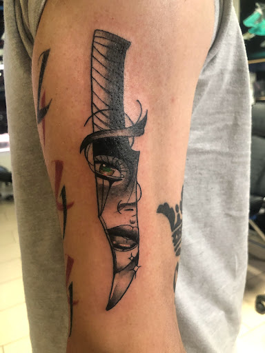 Explore face tattoo ideas for women, creative tattoo ideas in Sarasota, available at SEVEN SINS Tattoo Studio