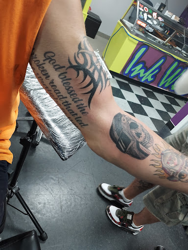 Explore shoulder chest tattoo ideas, creative tattoo ideas in Denton, available at The Ink Well Tattoo Studio