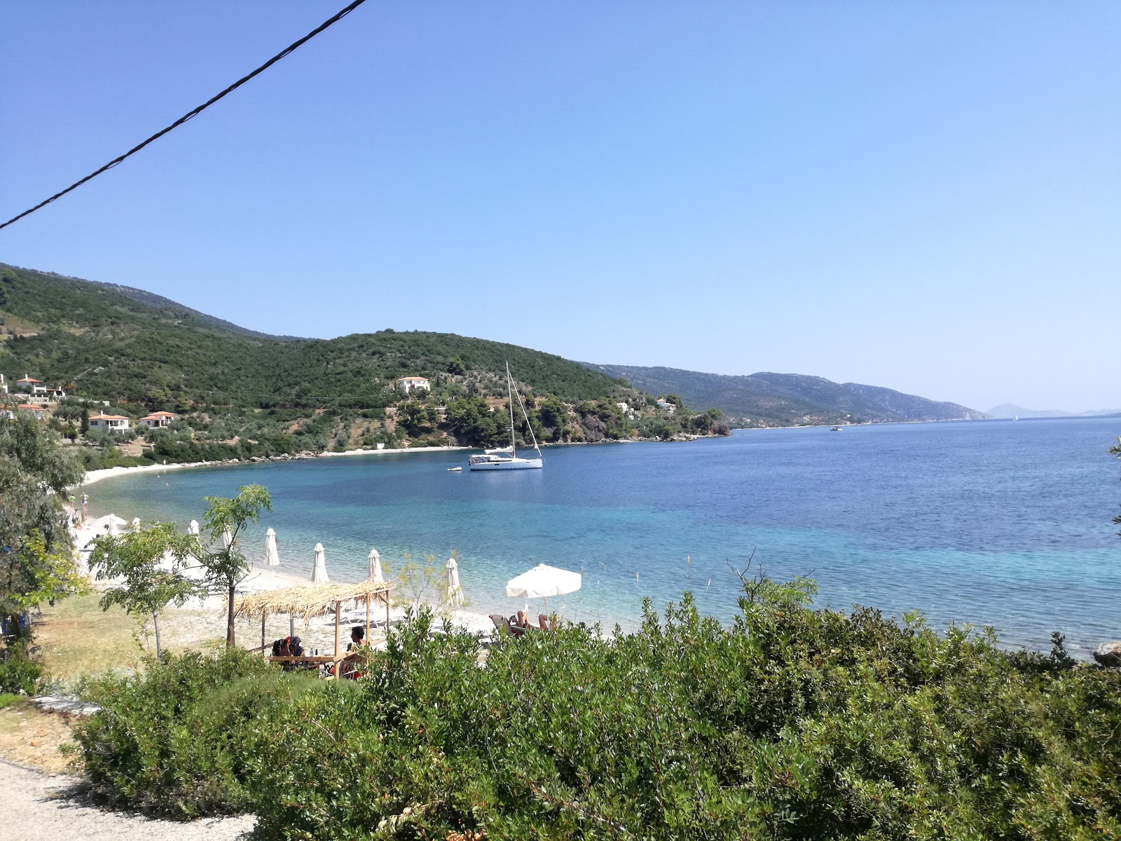 Photo of Glyfa beach and the settlement