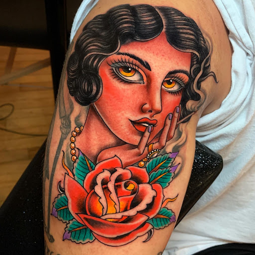 Explore hood neck tattoo ideas, creative tattoo ideas in Danvers, available at North Shore Tattoo Company