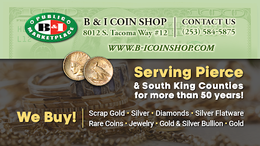 Coin Dealer «B & I Coin Shop», reviews and photos, 8012 S Tacoma Way #12, Lakewood, WA 98499, USA