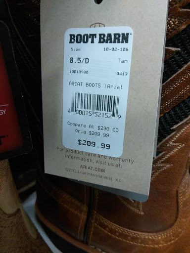 Western Apparel Store «Boot Barn», reviews and photos, 10299 E Stockton Blvd, Elk Grove, CA 95624, USA