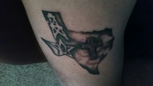 Explore space filling tattoo ideas, creative tattoo ideas in Longview, available at Fugis Tattoo Shop