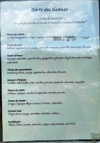 Menu du La Petite Echelle à Rochejean