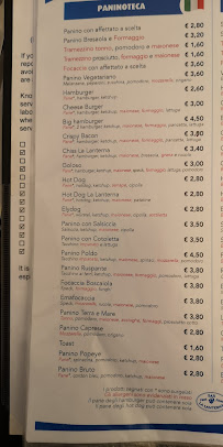 Menu du La Lanterna à San Vito