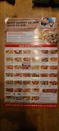 Carte du Call a Pizza à Weilheim in Oberbayern