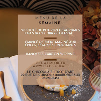 Restaurant Le Chicoula à Bordeaux menu