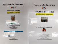 Carte du Restaurant Bar Le Lacanau à Mios