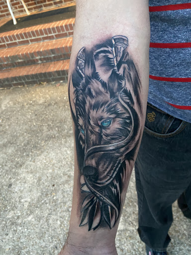 Explore cool face tattoo ideas, creative tattoo ideas in Yorktown, available at Army Navy Tattoo