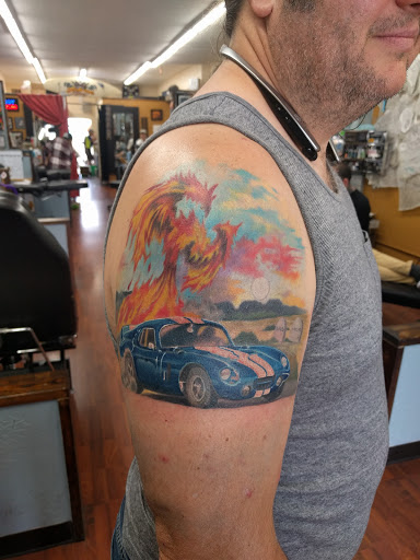 Explore leather tattoo ideas, creative tattoo ideas in San Diego, available at Funhouse Tattoo