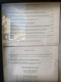 Menu du Lily's à Grimaud