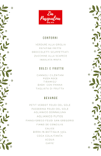 Menu / carte de ZiaPasqualina à Marina di Camerota