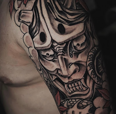 Skull and Lotus Tattoo