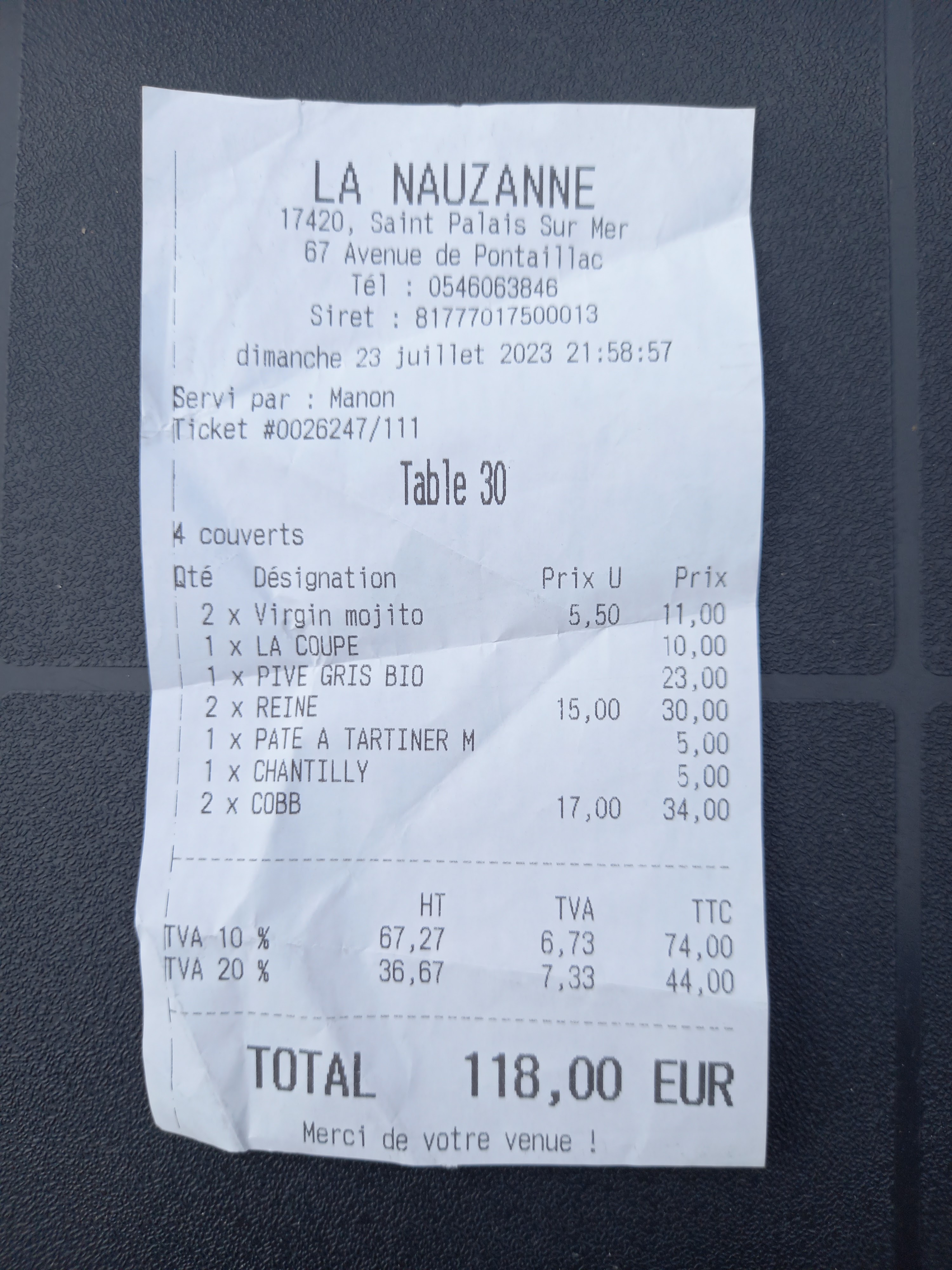 Photo n° 2 de l'avis de Laurent.. fait le 25/07/2023 à 11:34