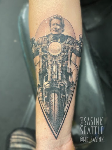 Explore money bag tattoo ideas, creative tattoo ideas in Seattle, available at West Seattle Tattoo