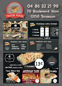 Menu du tacos food à Tarascon