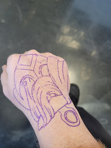 Explore bar code tattoo ideas, creative tattoo ideas in Stockbridge, available at Black Rose Tattoo Collective