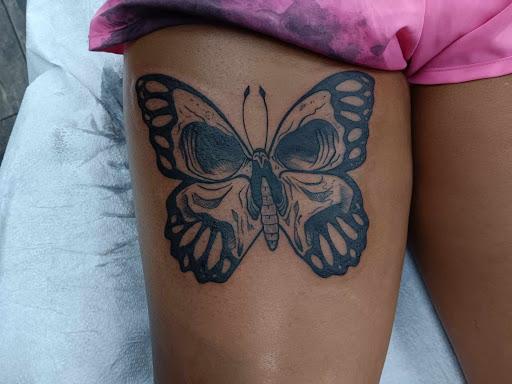 Explore simple skull tattoo ideas, creative tattoo ideas in El Paso, available at American Tattoo Society of Ft Bliss