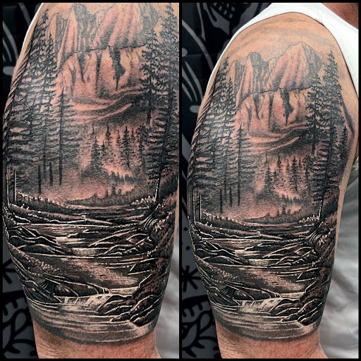 Explore chest cross tattoo ideas, creative tattoo ideas in Honolulu, available at Aloha Tattoo Waikiki Hilton Hawaiian Village Rainbow Bazaar