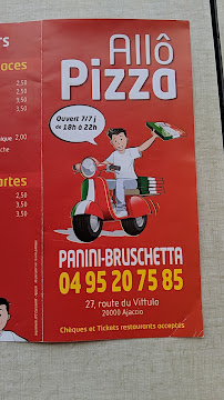 Allo Pizza à Ajaccio menu