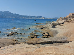 Foto di Plage de Caldanu circondato da montagne