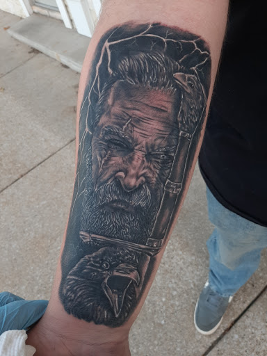 Explore american indian tattoo ideas, creative tattoo ideas in Lakeview, available at Backwoods Tattoo Studio