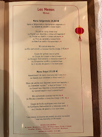 Carte du Restaurant le Saigonnais à Avignon
